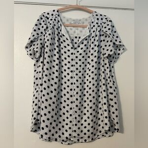 41 Hawthorne Polka Dot Blouse